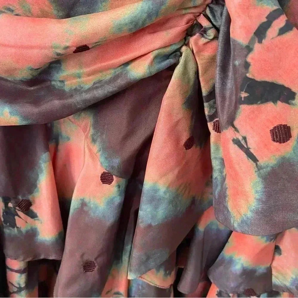 NWT Ulla Johnson Semira Silk‎ Tie-Dyed Mini Dress size 0 - Picture 9 of 12